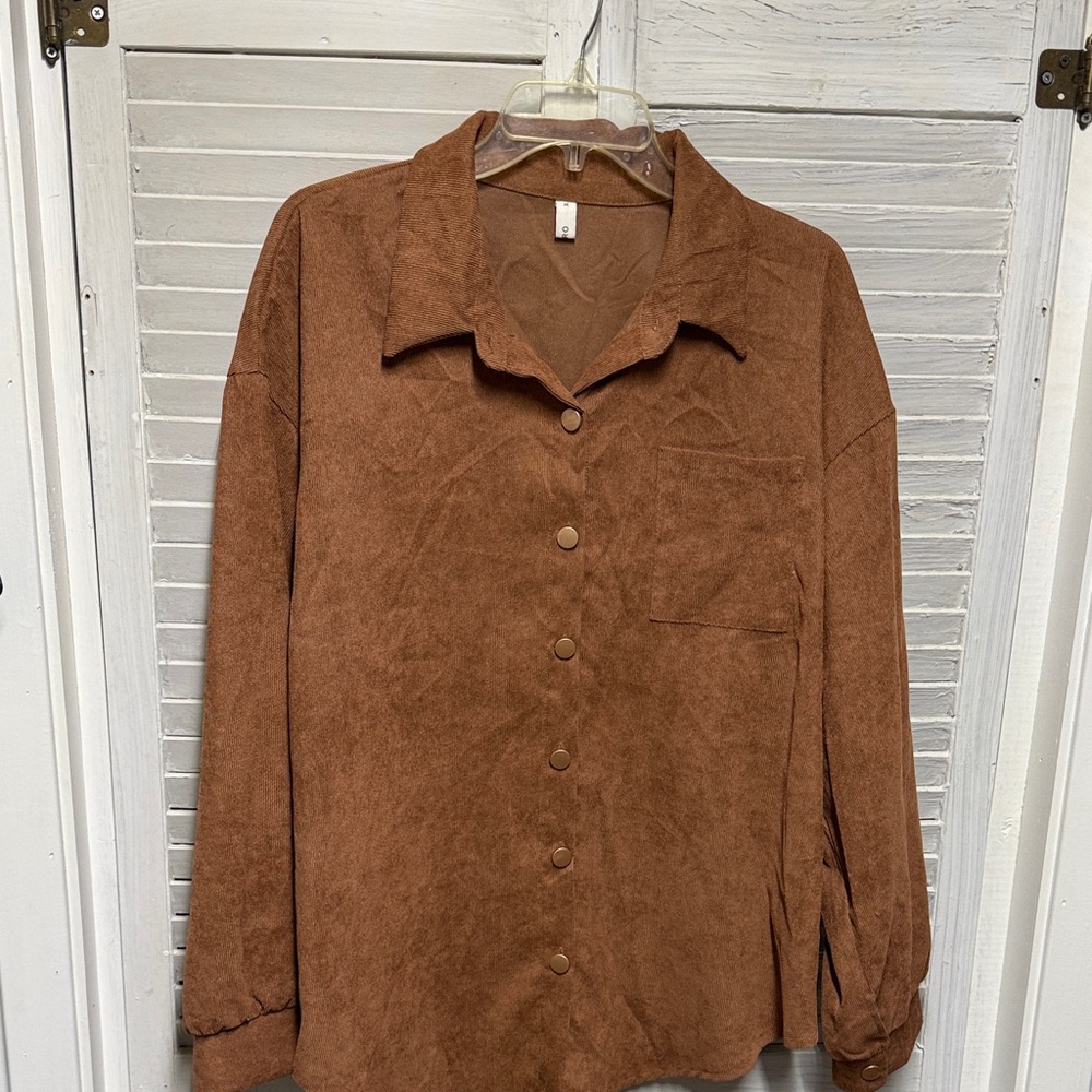 Brown Button-Up Shirt